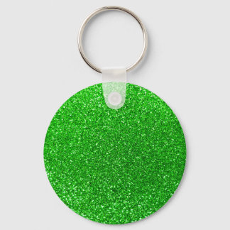 Lime green glitter key ring