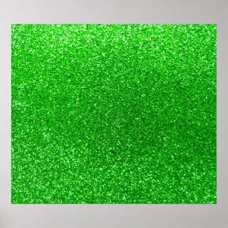 Lime green glitter poster