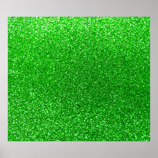 Lime green glitter poster (Front)