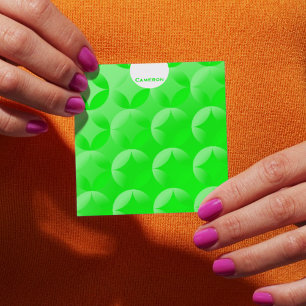 Lime Green Graphic Design Personalised Post-it Notes