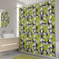 Lime Green Grey mid-Century Modern Print