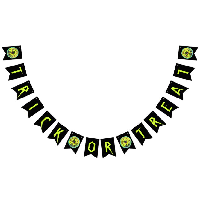 Lime green Happy Halloween Bunting (All)