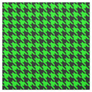lime green houndstooth fabric