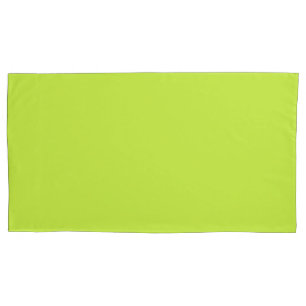 Lime Green King Size Pillow Case Pair