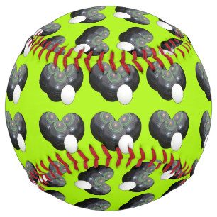 Lime Green Lawn Bowls, Customizable Softball