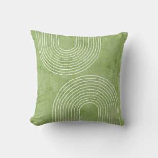 Lime Green Linen Minimalist Cushion