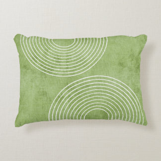 Lime Green Linen Minimalist Decorative Cushion
