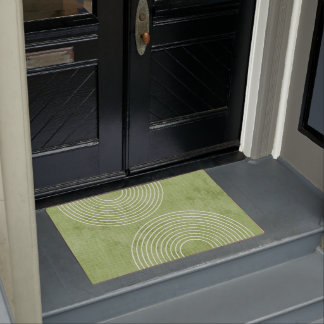 Lime Green Linen Minimalist Doormat