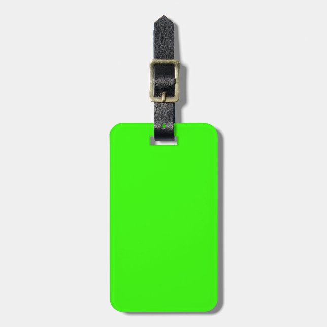 Lime Green Luggage Tag (Front Vertical)