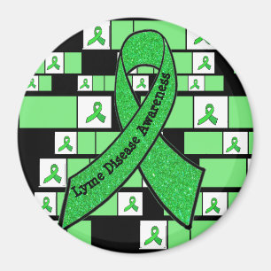 Lime Green Lyme Disease Awareness Magnet