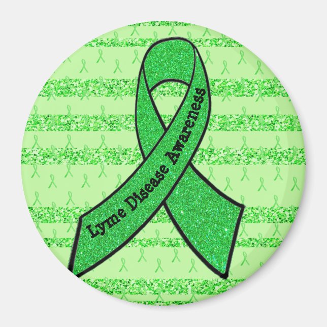 Lime Green Lyme Disease Awareness Magnet (Front)