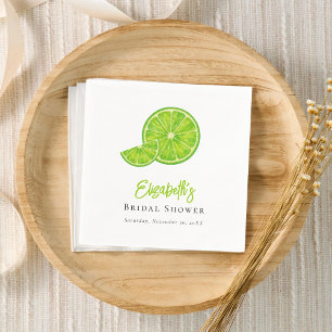 Lime Green Main Squeeze Bridal Shower Paper Napkin