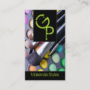 Lime Green Make Up Artist Palette Business Card