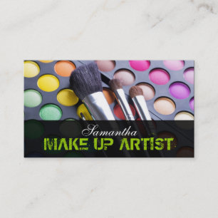 Lime Green Make Up Artist Palette Business Card