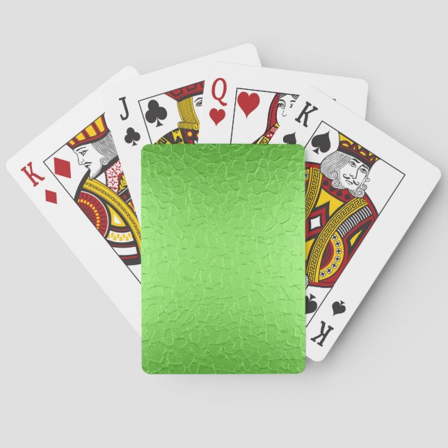 Lime Green Metal Plate Playing Cards (Back)