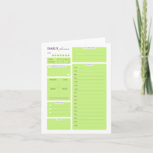 Lime Green Minimalist Daily Planner Template