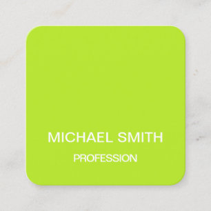 Lime green minimalist trendy business card