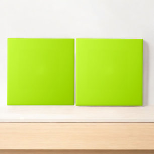 Lime Green Monochrome Minimalist Spring & Summer Tile