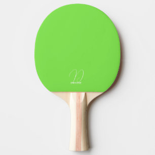 Lime Green Monogrammed Ping Pong Paddle