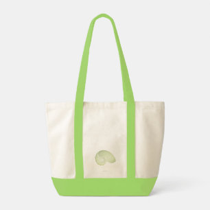 Lime Green Nautilus Tote Bag