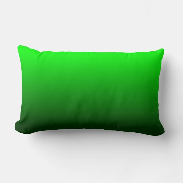 Lime Green Ombre Lumbar Cushion (Front)