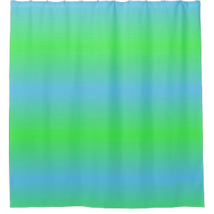 Lime Green Ombre Stripe Shower Curtain