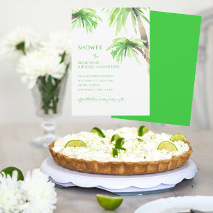 Lime Green Palm Tree Bridal Shower Invitation