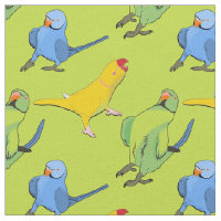 Lime Green Parrot Playful Indian Ringneck Pattern