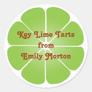 Lime green party favour label seal jar top round