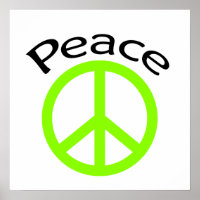 Lime Green Peace & Word