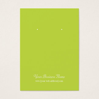 Lime Green Plain Simple Custom Earring Card