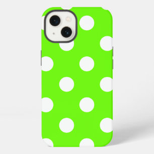 Lime green polka dots iPhone 13 case