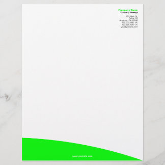 Lime Green Rolling Hill Letterhead Design