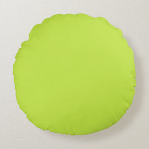 Lime Green Round Throw Pillow (16")