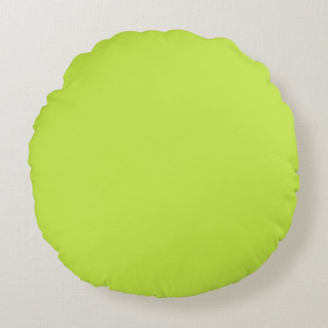 Lime Green Round Throw Pillow (16") (Front)