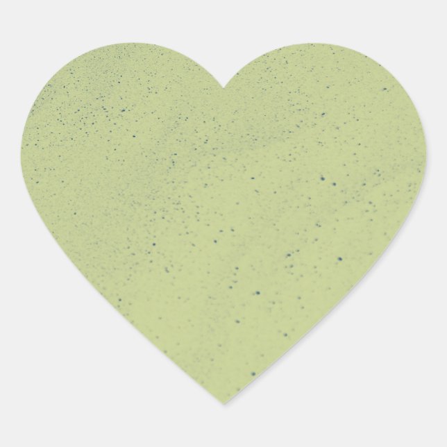 Lime Green Sand Heart Sticker (Front)