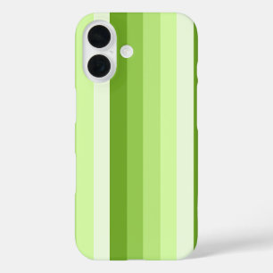 Lime green shadow stripes iPhone 16 case