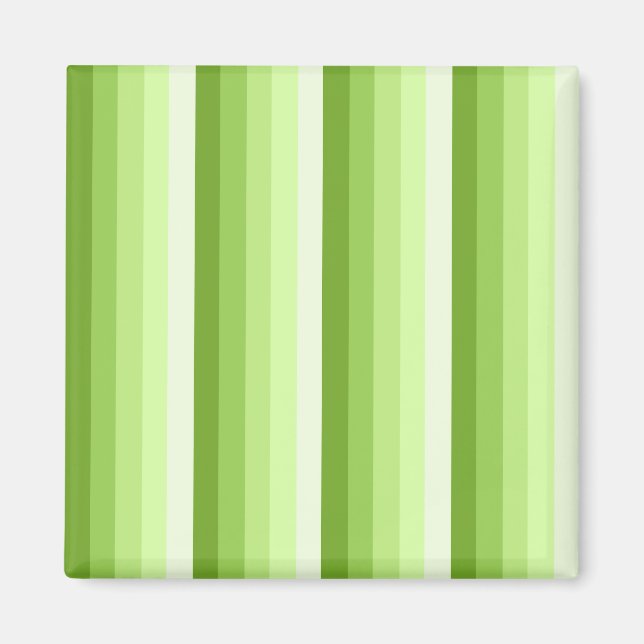 Lime green shadow stripes magnet (Front)