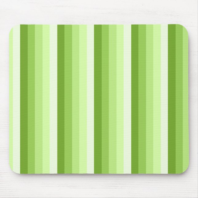 Lime green shadow stripes mouse pad (Front)
