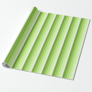 Lime green shadow stripes wrapping paper