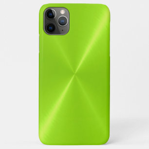 Lime Green Shiny Stainless Steel Metal Case-Mate iPhone Case