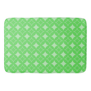 Lime green shippo pattern bath mat