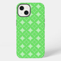 Lime green shippo pattern Case-Mate iPhone case