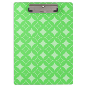 Lime green shippo pattern clipboard