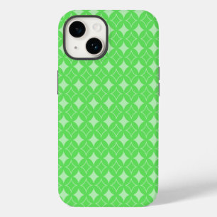 Lime green shippo pattern iPhone 14 case