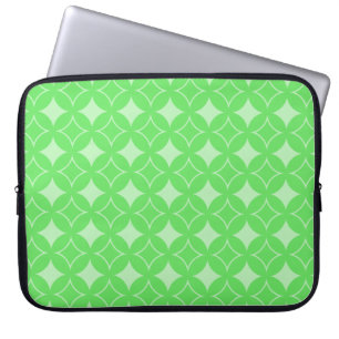 Lime green shippo pattern laptop sleeve