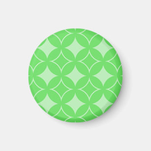 Lime green shippo pattern magnet