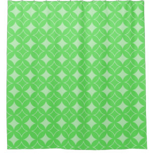 Lime green shippo pattern shower curtain
