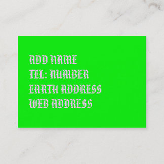 Lime Green solid colour business card