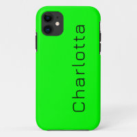 Lime Green Solid Colour | Minimalist Name